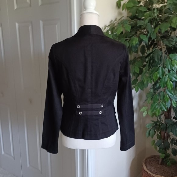 CAbi Black Military Style Jacket/Blazer Size 2 - Picture 3 of 6